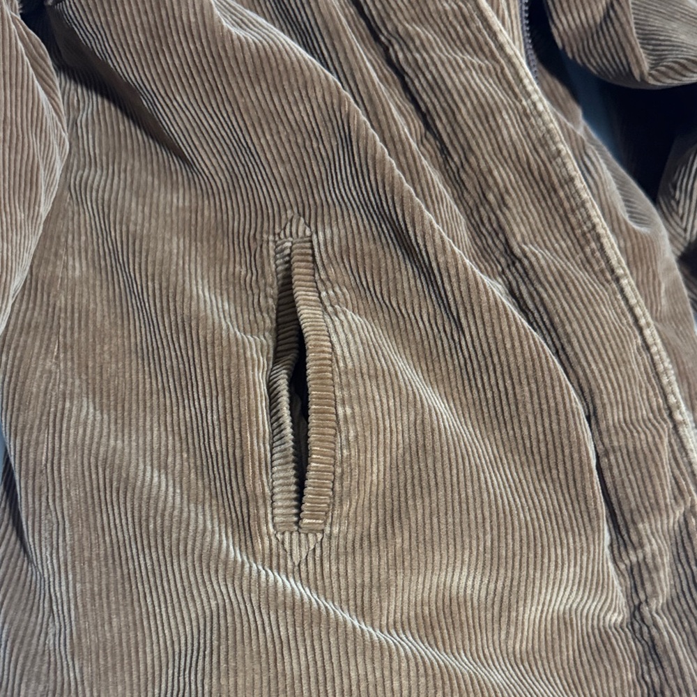 Elegant Brown Corduroy Trench Coat - Picture 10 of 11